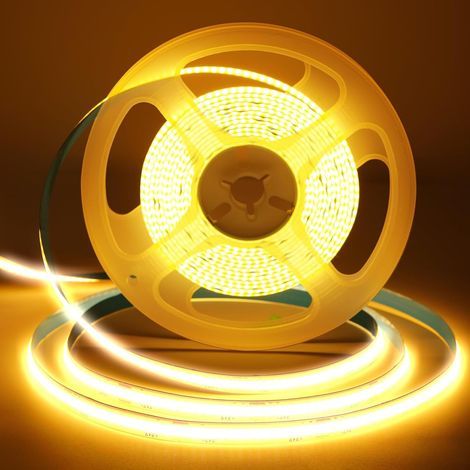 x 4M COB LED Strip, Dimmable 24V, 320 LEDs/M, Warm White 2700K, with RF Remote Control, for Home Decoration (1/5)