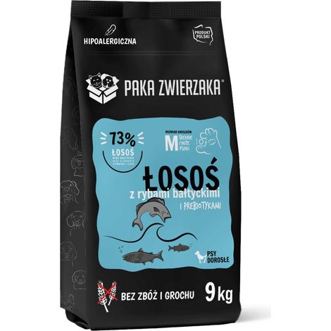 PET PAKA Salmone con pesce baltico M - cibo secco per cani - 9 kg (1/3)