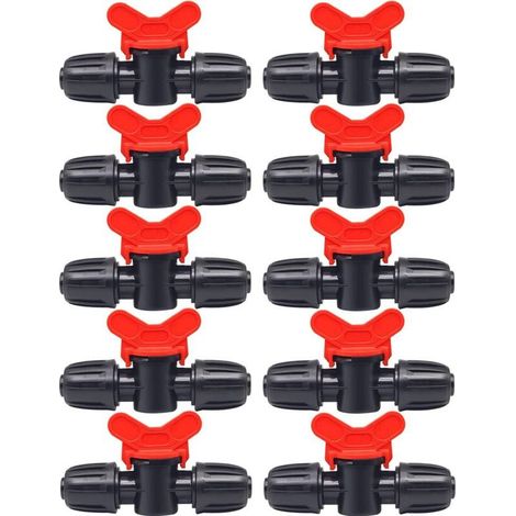 10pcs Irrigation Switch Valve, Irrigation Hose Switch Valve, Double Ended Male Thread Valve, for Garden Lawn Irrigation, for 16mm Hose (1/5)