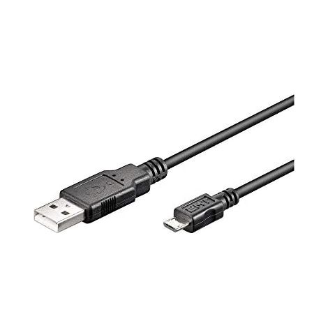 Cable Micro USB carga y sincronizacion 1.8 M Negro (1/2)