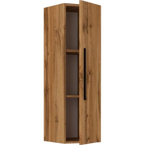 Ebuy24 – Armoire murale en bois Arila L 30x95x30 cm – 3 compartiments – Montage mural simple – Design intemporel (1/4)