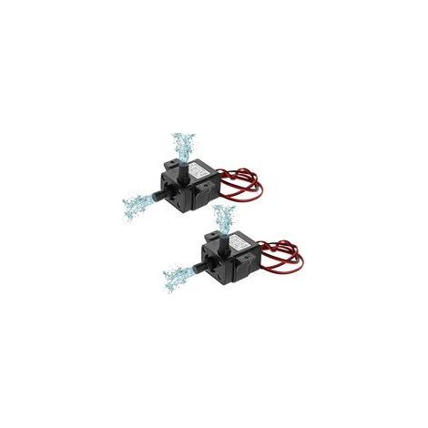 Lot de 2 mini pompes submersibles sans balais DC 12 V 4,8 W 240 l/h pour aquarium, jardin, poisson, eau, fontaine, diam��tre de buse 8 mm