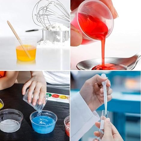 30ml Becher Plastique Gobelet doseur de précision Verre Doseur Plastique Set pour la Cuisine Laboratoire Scolaire Résine époxy Transparent Doseurs (1/4)