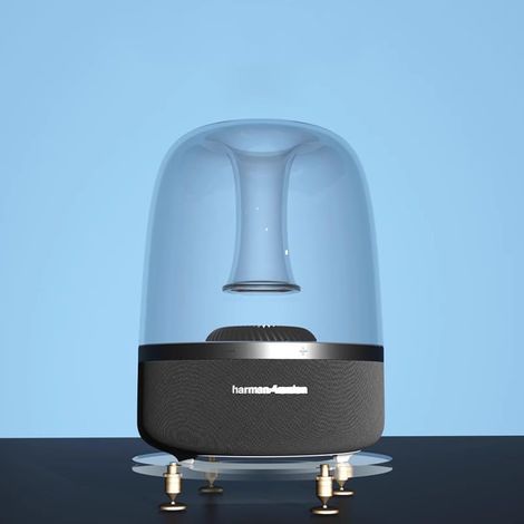 Acrylic Table Speaker Holder Suitable For Harman Kardon Aura Studio 3, Aura Studio 4, Soundsticks 4 Bluetooth Speakers (Transparent, Yw) 1-Pcs