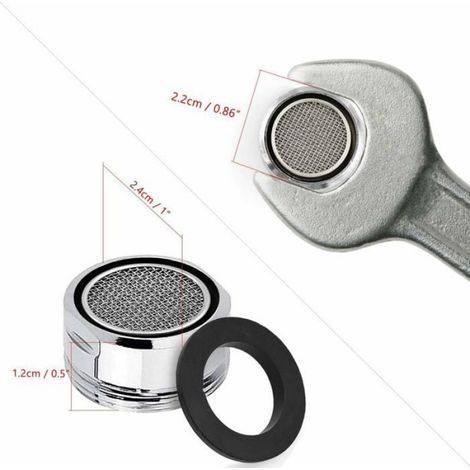 Mousseur Robinet, 3 Pièces, Filtre Robinet Argent, Joint D'étanchéité, Pour Cuisine, Salle de Bain (1/4)