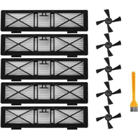 Ersatzteile für Saugroboter: HEPA-Filter für Neato Botvac D-Serie (D3, D4, D5, D6, D7, D70), Ersatzfilter und Seitenbürste.