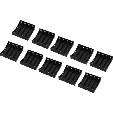 Boîtier porte-piles noir pour 4 batteries 18650 de 13,7 V (lot de 10) (1/5)