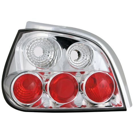Coppia fanali posteriori - compatibile per Renault Megane (3/99-12/01) - Cromo