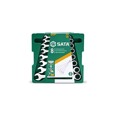 Sata Juego de llaves de carraca metálicas 8 piezas