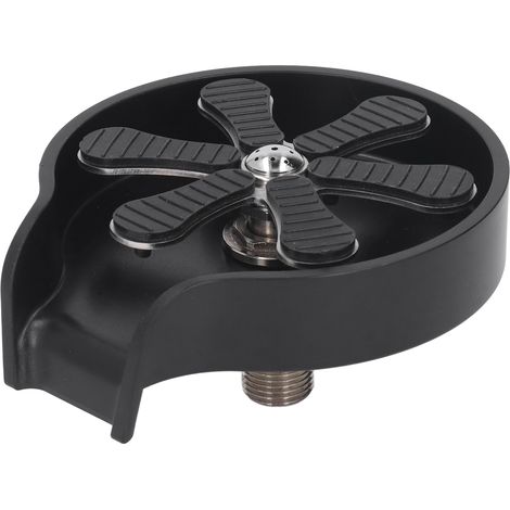 Lave-verre pour évier de cuisine, 6 feuilles, lave-verre en ABS, base pour robinet, noir, pour maison et restaurant (1/5)