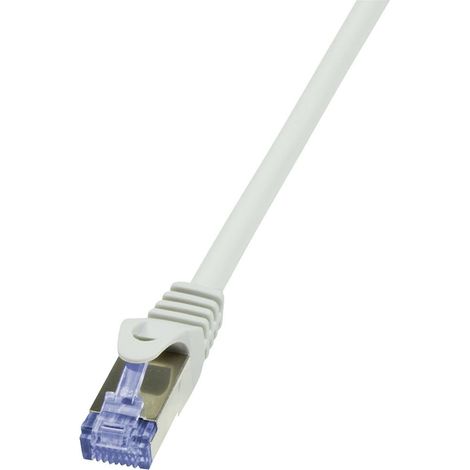 LogiLink CQ3122S RJ45 Câble réseau, câble patch CAT 6a S/FTP 30 m gris avec cliquet d'encastrement, ignifuge, blindage total, sans halogène, paire R775242 (1/3)