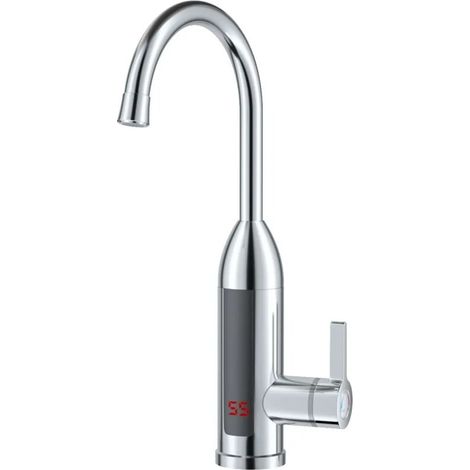 Robinet D'Eau Chaude InstantanéE 3000 W, Robinet éLectrique Avec Affichage de la TempéRature LED, Chauffe-Eau du Robinet, Robinet D'Eau Chaude InstantanéE de Cuisine et de Salle de Bain (1/5)