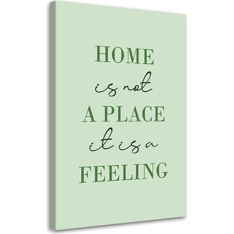 Tableau sur toile Inscription Home 60x90 (1/5)