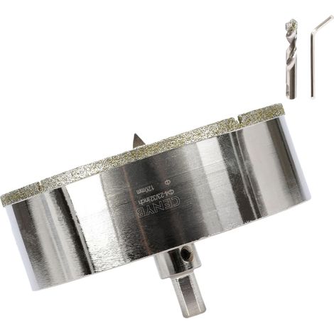 4-23/32 Pouces 120mm scie cloche carrelage foret diamant carrelage avec foret de centrage Revêtue de diamant Adaptée pour Verre Marbre Porcelaine et Céramique (1/5)