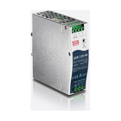 ALIMENTATION RAIL DIN MEAN WELL SDR-120-48 48 V/DC 2.5 A 120 W NBR. DE SORTIES:1 X CONTENU 1 PC(S)