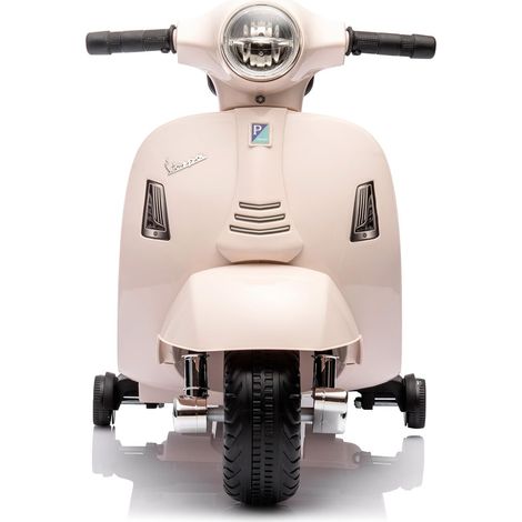 Moto Elettrica Per Bambini Mini Vespa GTS Piaggio 6V Scooter Con Licenza Ufficiale Sedile In Pelle E Schienale Luci E Suoni Realistici Batteria Ricaricabile E Caricatore 18-36 Mesi - Colore: Bianco (1/5)