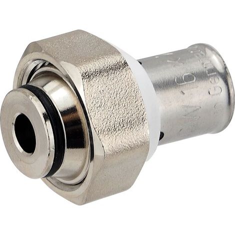 Press-Verschraubung vernickelt mit Überwurfmutter 3/4'' IG - mit Eurokonus - für Alu-Verbundrohr 16 x 2,0 mm (1/2)