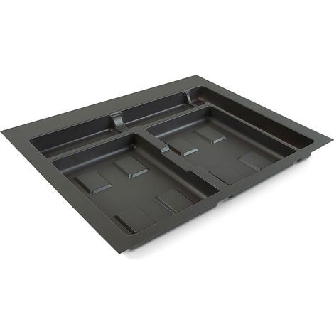Emuca Base para cajón de cocina reciclaje gris antracita 600 mm