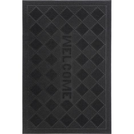 Tapis d entrée en caoutchouc antidérapant rouge vif - 60 x 40 cm (1/4)