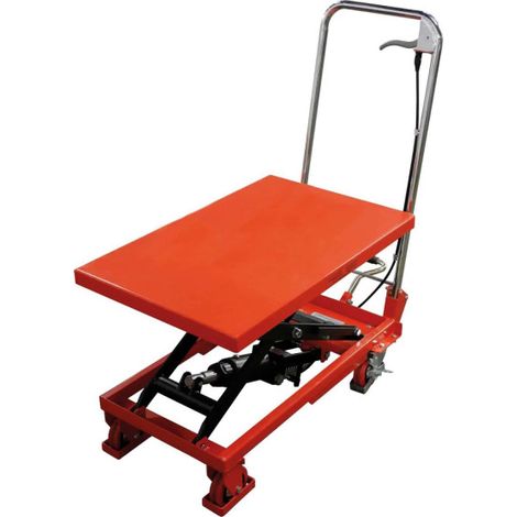 Stockman – Table élévatrice manuelle 150 kg – Hauteur max 740 mm – Plateau 700x450 mm – Timon repliable – Roues pivotantes – STF15N (1/2)