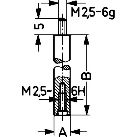 KÄFER Verlängerungsstück L.100mm Messbolzen-D.4mm z.Messuhren KÄFER