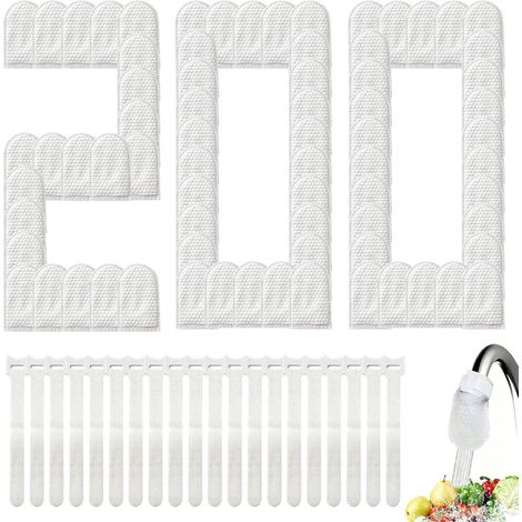 Sac filtrant en coton de robinet 200 pièces haute densité Filtre pour robinet de bain Cuisine, bain, maison, bureau, boisson, cuisson, élimine tartre, sable, rouille (1/5)