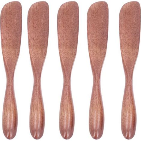 Couteau À Beurre - Bois De Cerisier Chinois - 16 5 X 2 Cm - Pour Tartiner Et Servir Fromage - 1 Pièce