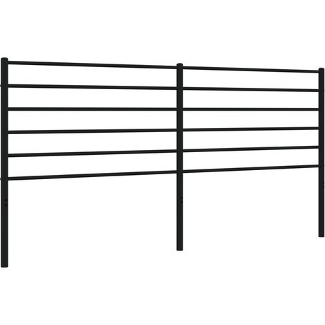 Cabecero accesorio para dormir mueble de dormitorio 200 cm metal negro TDL0202413