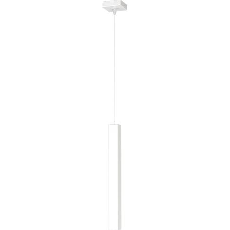 Sospensione Moderna Square Tube Metallo Bianco 1 Luce Gu10 (1/4)