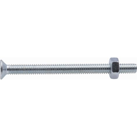 Vis à métaux zinguée tête fraisée PZ cruciforme Ø 6x50 mm – Lot de 6 vis pour bois dur – Vissage rapide en série – Vissal