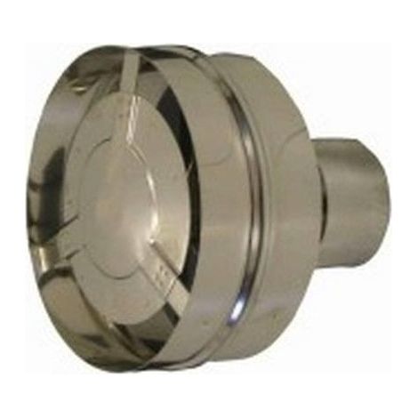 Valeri INOX 8 Camino Antivento acciaio inox Aisi 430 cappello cilindrico base tonda scarichi stufe pellet