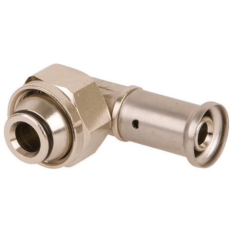 Coude multicouche laiton à sertir - Femelle écrou libre 3/4 EK- Ø16 x 2,0 - Henco (1/3)