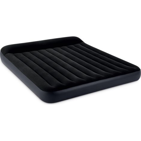 Intex 64144 - Materasso Gonfiabile Dura-Beam Pillow Rest Classic Matrimoniale King, PVC, Nero, 183x203x25 cm (1/5)