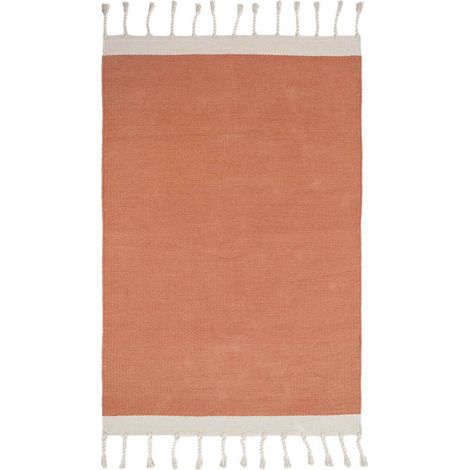 Tapis Contemporain en Coton Recyclé LISBOA Rose Liège pour Chambre d'Enfant et Maison - PANGIVO (1/5)