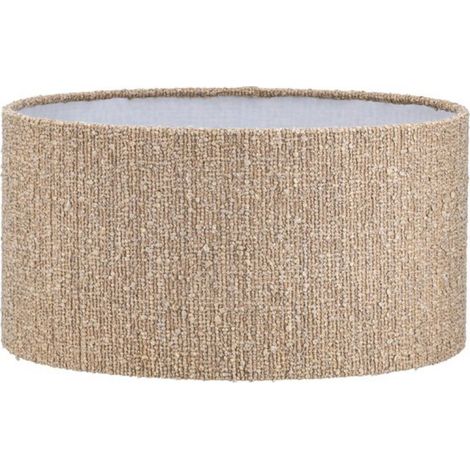 Abat-jour ovale - 45x30x25cm - Bouclé beige (1/3)
