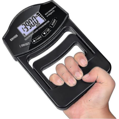 Online Store - Testeur de force de préhension, dynamomètre manuel numérique 396 lbs/180 kg, écran LCD, port USB (1/5)