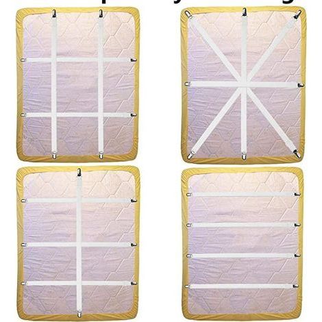 Pieds réglables pour canapé et lit – 4 pièces extensibles de 54 à 220 cm, blancs, compatibles avec tous les matelas carrés (1/5)