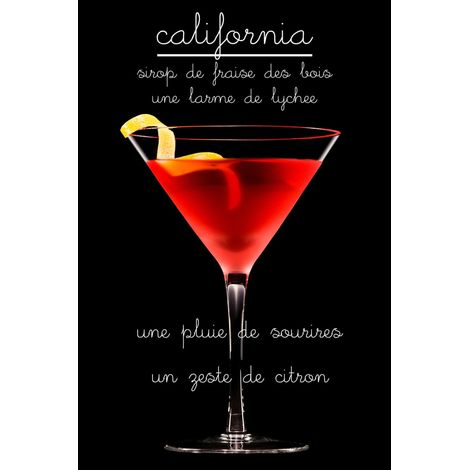 Tableau sur verre Cocktail 30x45 cm - Impression sur Verre - Image HD imprimée sur Verre - Tableau mural décoratif en verre - Finition Brillante - Fabriqué en France (1/5)