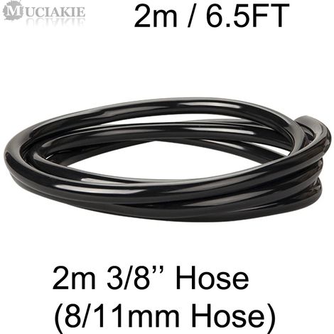 Tuyau d'arrosage en PVC noir 8/11 mm (Ax AB366C x2 m) pour micro-irrigation, idéal pour l'agriculture, les serres et l'arrosage goutte à goutte. (1/5)