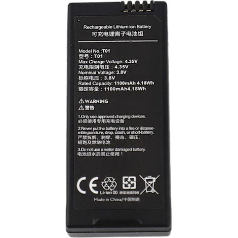 1100mAh 3,8V Flugakku für die ferngesteuerte Tello Quadcopter-Drohne (Zubehör).