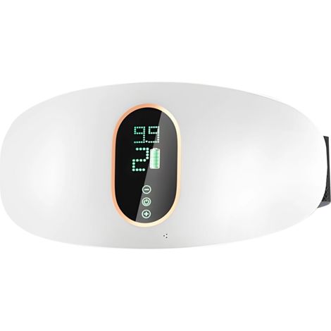 Masajeador abdominal eléctrico inalámbrico con cinturón de masaje abdominal y masaje vibratorio, adecuado para usar en casa, en la oficina y de viaje (blanco). (1/5)