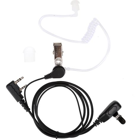 Écouteur Tube Acoustique 2 Broches pour Talkie-Walkie Retevis Kenwood Baofeng Radio Bidirectionnelle (1/5)