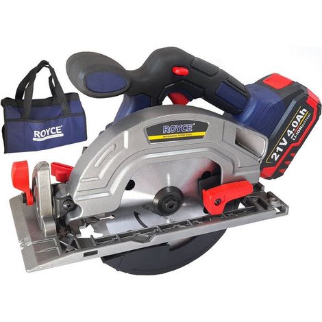 Scie Circulaire 21 V Sans Fil Disque 165 Mm Coupe 4,0 Ah 5000 Tr/min Réglable 89817