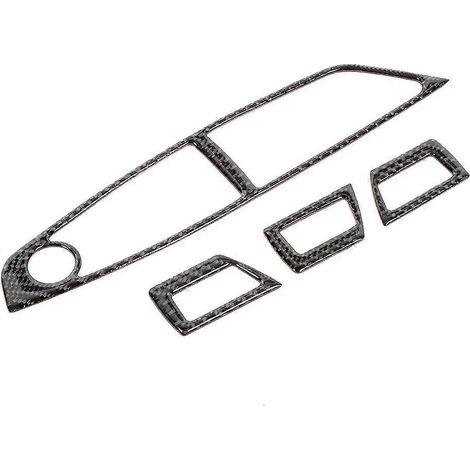 4-teiliges Set aus Carbonfaser-Fensterheber-Abdeckleisten-Aufklebern, passend für Ford F10 Serie 5 (2011–2018)