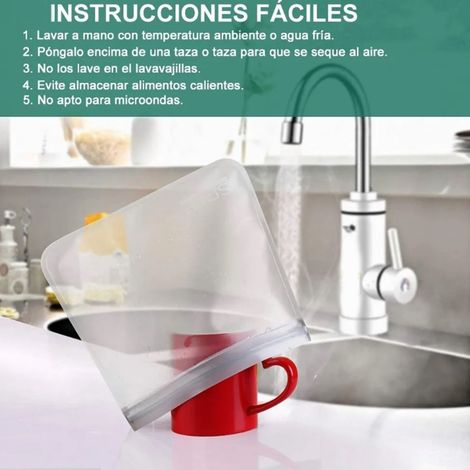 10 sacs PEVA semi-transparents dépolis (21,5 x 12 cm) + 10 sacs PEVA semi-transparents dépolis (21,5 x 18 cm) 20 sacs alimentaires PEVA semi-transparents dépolis, refermables, pour congélation et ran (1/5)