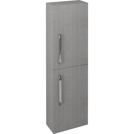 THEIA Meuble de rangement haut 40x138x19,3cm, gauche/droite/chêne argenté (1/2)