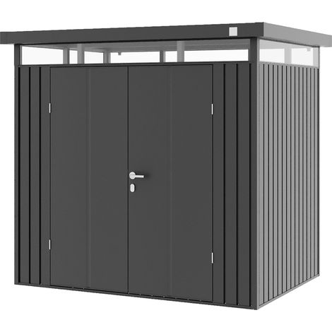 GFP Primeyard Abri de jardin en métal 210x150x205 cm armoire de jardin anthracite (1/5)