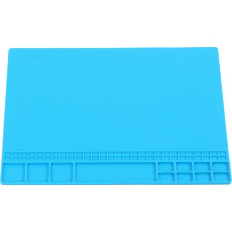 Tapis isolant de soudure électronique en silicone résistant à la chaleur, bleu clair (1/5)