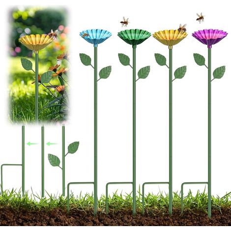 Insektenfutterhaus – Bienenfutterhaus – Gartendekoration – Blumenform – 4er-Set – Metall (1/5)