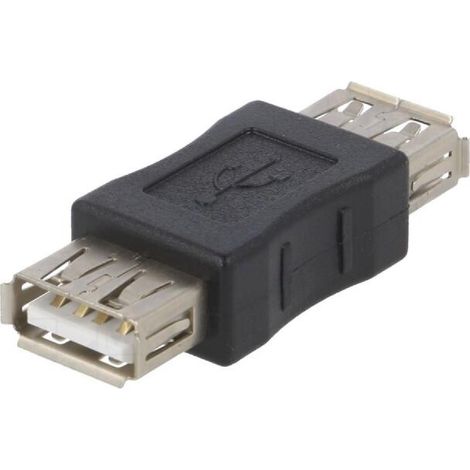 Adaptateur- USB 2.0 - USB A femelle des deux cotes - noir